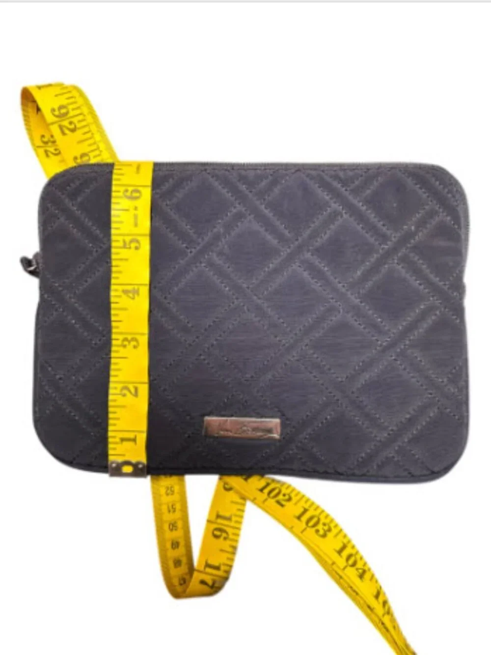 Vera Bradley Navy Quilted Cosmetic Bag Makeup Pouch Toiletry Organizer Zip